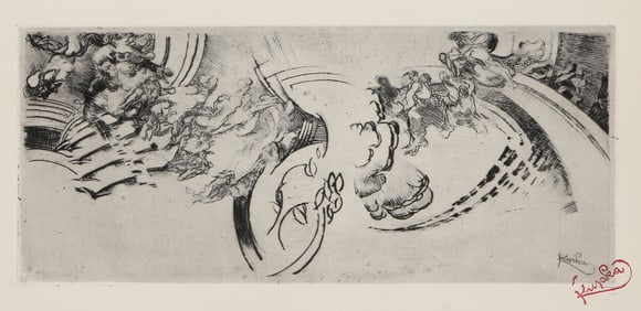 Frantisek Kupka, Abstract Composition, Etching on Richard de Bas