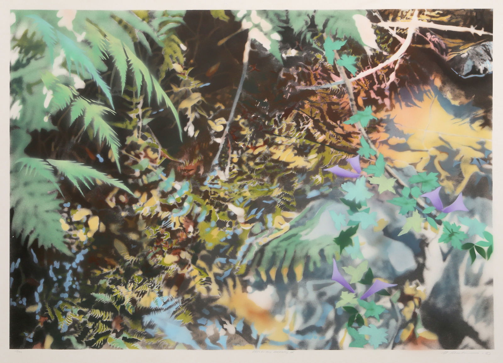 David T. Kessler, Reflected Overhang IV, Screenprint on Arches: Artist: David T. Kessler, American (1950 - ) Title: Reflected Overhang IV Year: circa 1980 Medium: Screenprint on Arches, signed, titled and numbered in pencil Edition: 15/100 Image Size: 23.5 x 34 in