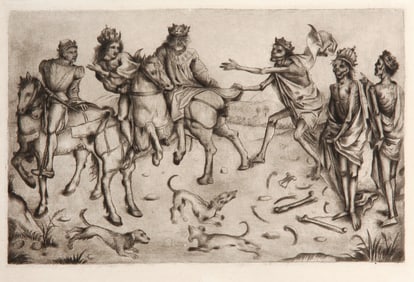 After Master of the Housebook, Les Trois Morts et les Trois Vifs, Heliogravure