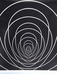 Clarence Holbrook Carter, Concentric Space (Silver), Screenprint on foil paper