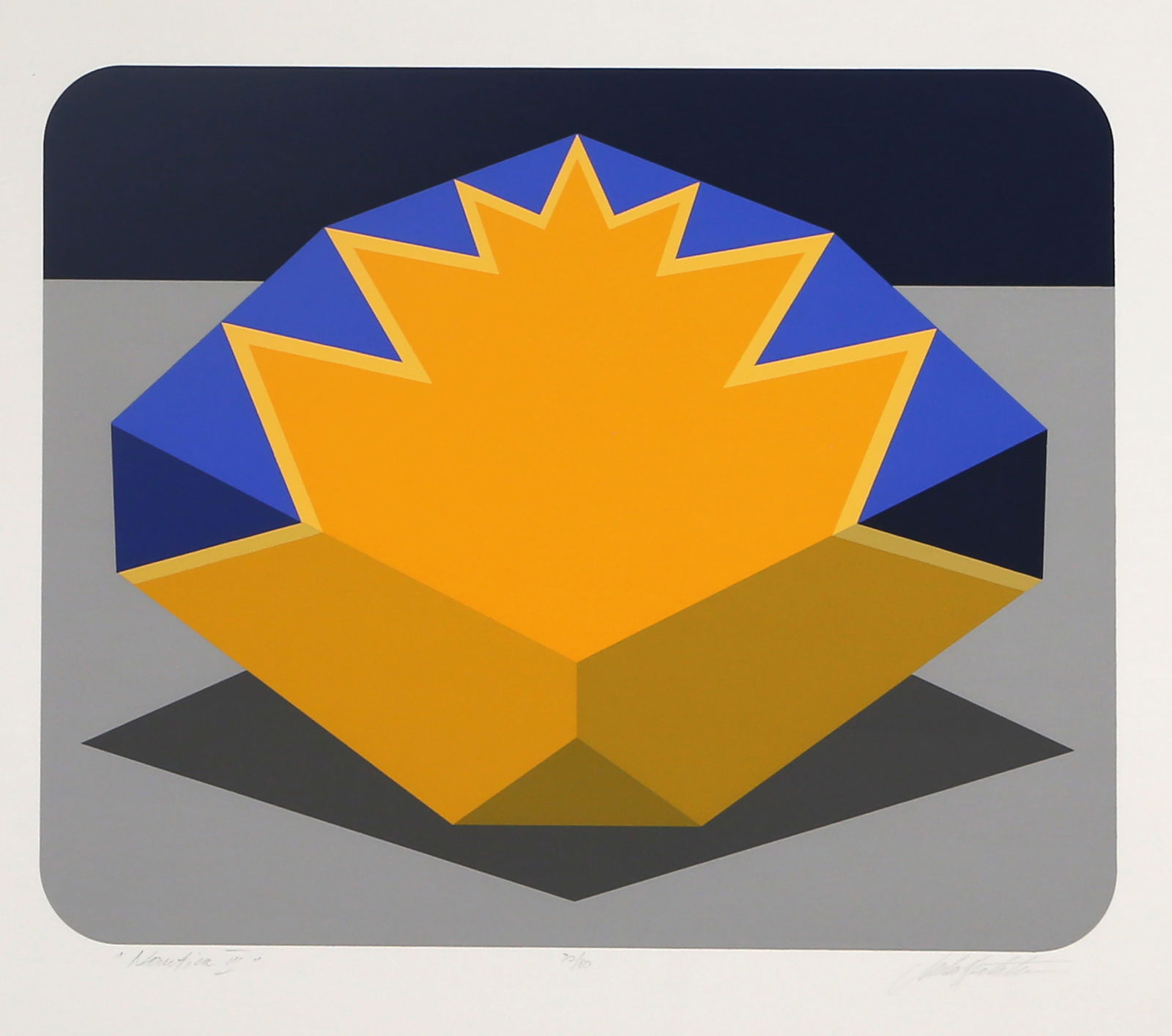 Marko Spalatin, Nautica III, Screenprint: Artist: Marko Spalatin, Croatian/American (1945 - ) Title: Nautica III Year: circa 1982 Medium: Screenprint, signed, titled and numbered in pencil Edition: 32/80 Image Size: 12.25 x 15.inches Size: 30