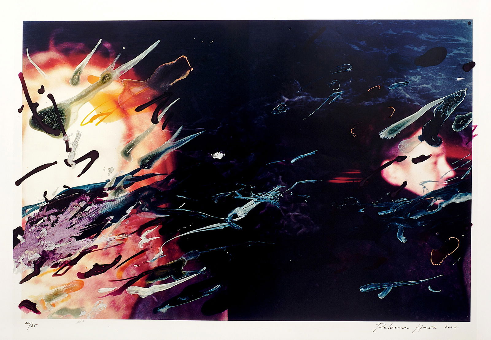 Rebecca Horn, Zenith of the Ocean II, Chromogenic of Over-Painted Photograph: Artist: Rebecca Horn, German (1944 - 2024) Title: Zenith of the Ocean II from Doctor's of the World Portfolio Year: 2007 Medium: Chromogenic (C-Print) of Over-Painted Photograph, signed, numbered, and