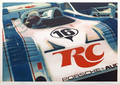 Ron Kleemann, Porsche, Lithograph on Arches Paper