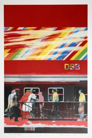 Poul Janus Ipsen, Train, Offset Lithograph