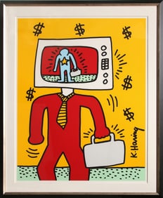 After Keith Haring, TV Man, Screenprint Poster