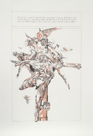 Jacob Landau, But if the cause..., Lithograph