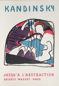Wassily Kandinsky, Jusqu'a L'Abstraction - Galerie Maeght, Lithograph Poster