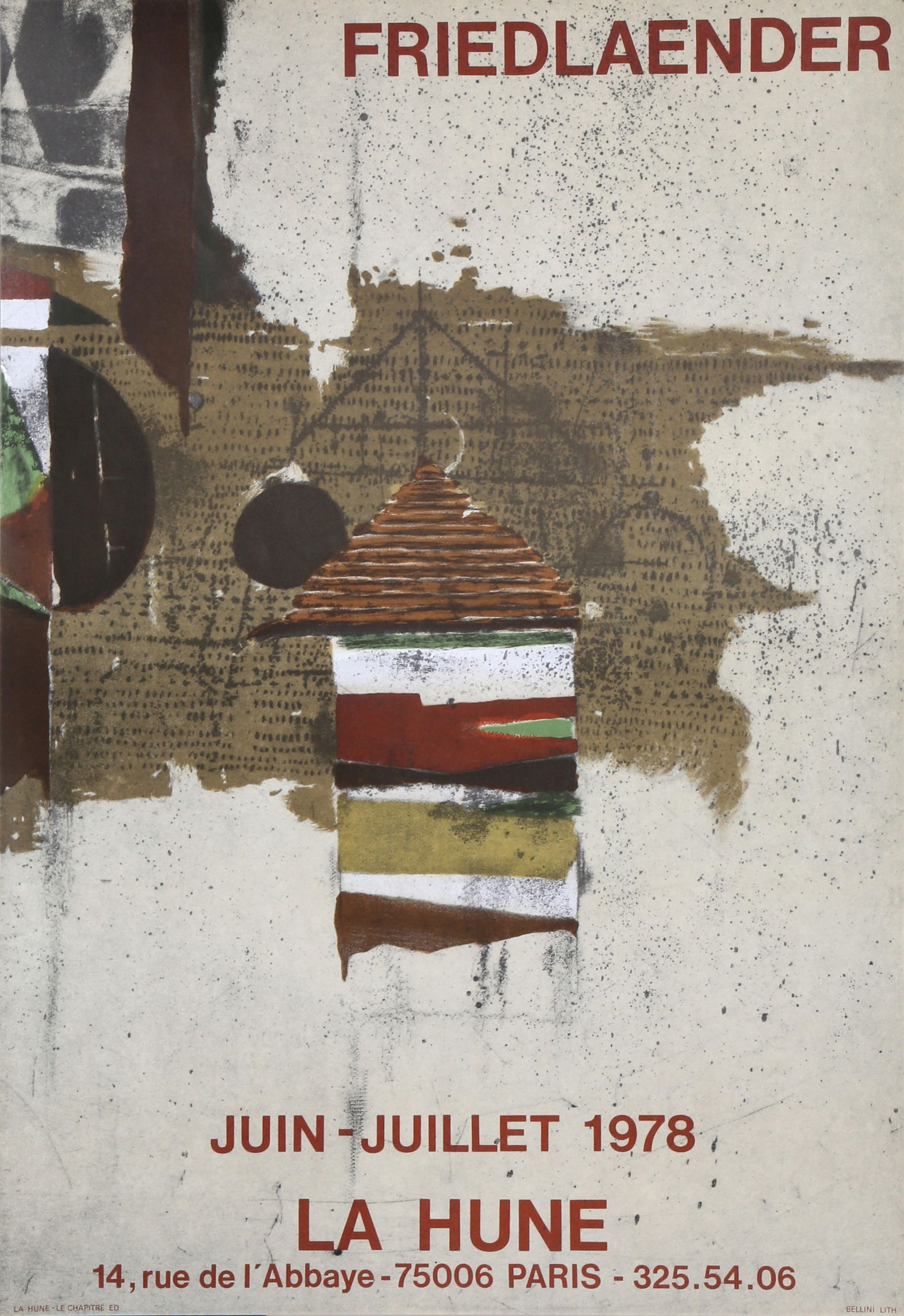 Johnny Friedlaender, La Hune, Lithograph Poster (1 of 1)