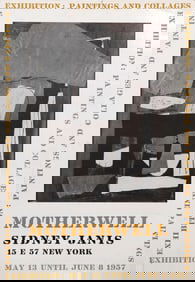 Robert Motherwell, Exhibition: Paintings and Collages at Sidney Janis, Poster