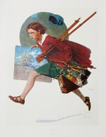 Norman Rockwell, Wet Paint, Collotype Poster