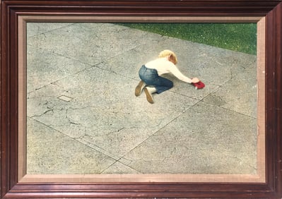 Robert Remsen Vickrey, The Red Truck, Offset Lithograph on Board