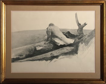 After Andrew Wyeth, April Wind, Offset Lithograph