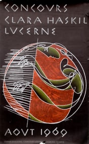 Hans Erni, Clara Haskil at Concervatorie Lucerne, Poster