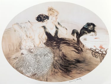 Louis Icart, Fishing, Poster