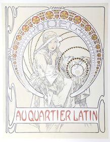 After Alphonse Mucha, Au Quartier Latin, Lithograph Poster