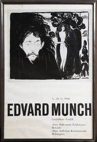 After Edvard Munch, Grafik Exhibition Amos Anderson Konstmuseum Helsinki, Poster
