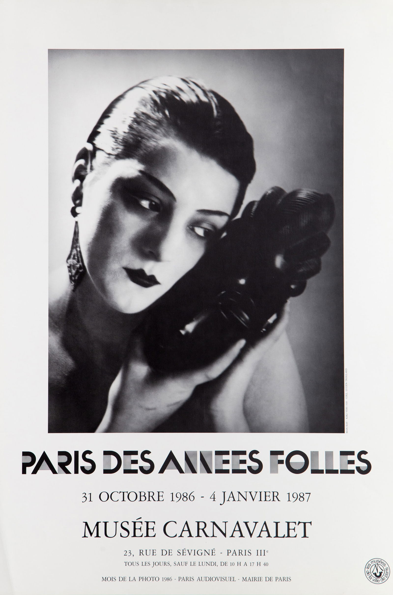 Man Ray, Kiki Vers, Poster: Artist: Man Ray, American (1890 - 1976) Title: Kiki Vers Year: 1986 Medium: Poster Size: 24 x 15.75 in. (60.96 x 40.01 cm)