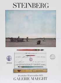 Saul Steinberg, Galerie Maeght, Poster