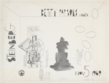 Saul Steinberg, Betty Parsons Gallery, Poster