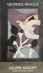 Georges Braque, Derniers Messages, Galerie Maeght, Lithograph Poster