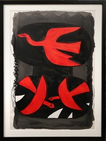 After Georges Braque, Three Birds, Lithograph Poster