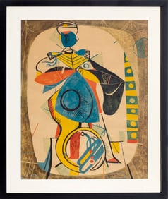 Byron Browne, Sousaphone Player in Marching Band, Collotype Poster