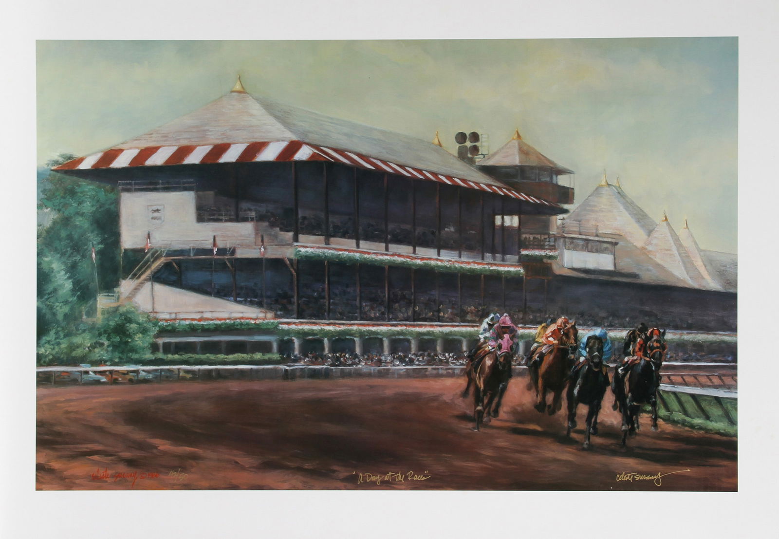 Celeste Susany, A Day at the Races, Offset Lithograph (1 of 1)