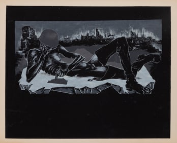 Unknown Artist, Reclining Soldier, Screenprint Poster