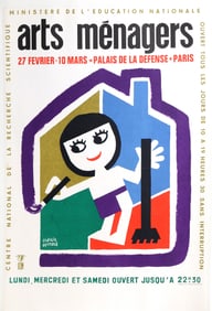 Francis Bernard, Arts Menagers, Lithograph poster
