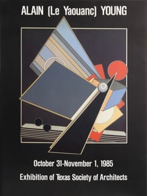 Alain Le Yaouanc, Exhibition of Texas Society of Architects, Lithograph Poster
