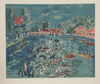 After Raoul Dufy, Rowboats, Screenprint Poster