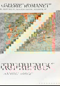 Jacques Truphemus, Exhibition at Galerie Romanet, Lithograph Poster