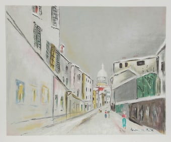 Maurice Utrillo, European Street, Screenprint Poster