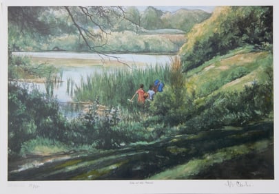 Neville Clarke, Kids at the Marsh, Offset-Lithograph