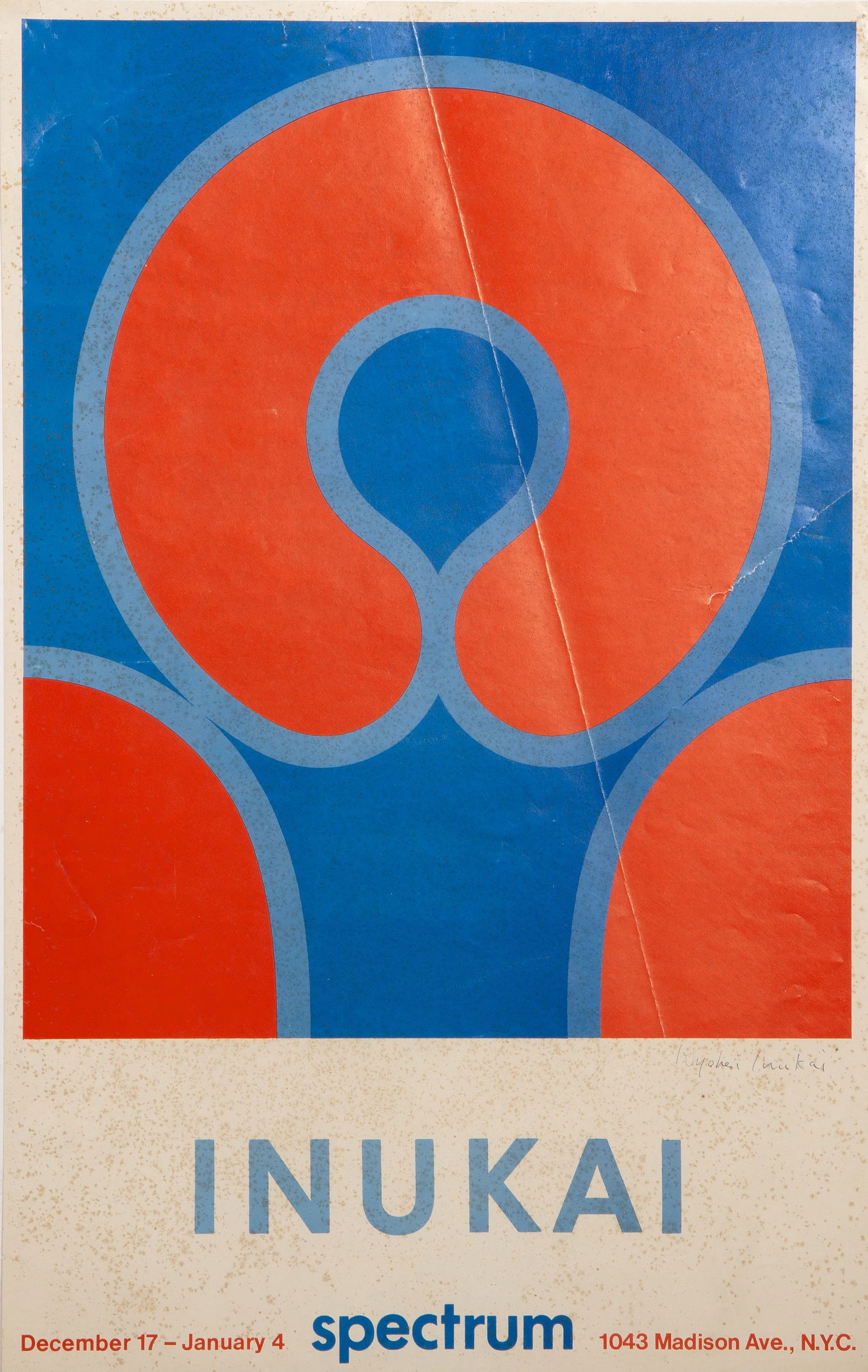 Kyohei Inukai (aka Earle Goodenow), Spectrum, Poster: Artist: Kyohei Inukai (aka Earle Goodenow), American (1913 - 1985) Title: Spectrum Medium: Poster, signed in pen Size: 19 x 12.25 in. (48.26 x 31.12 cm)