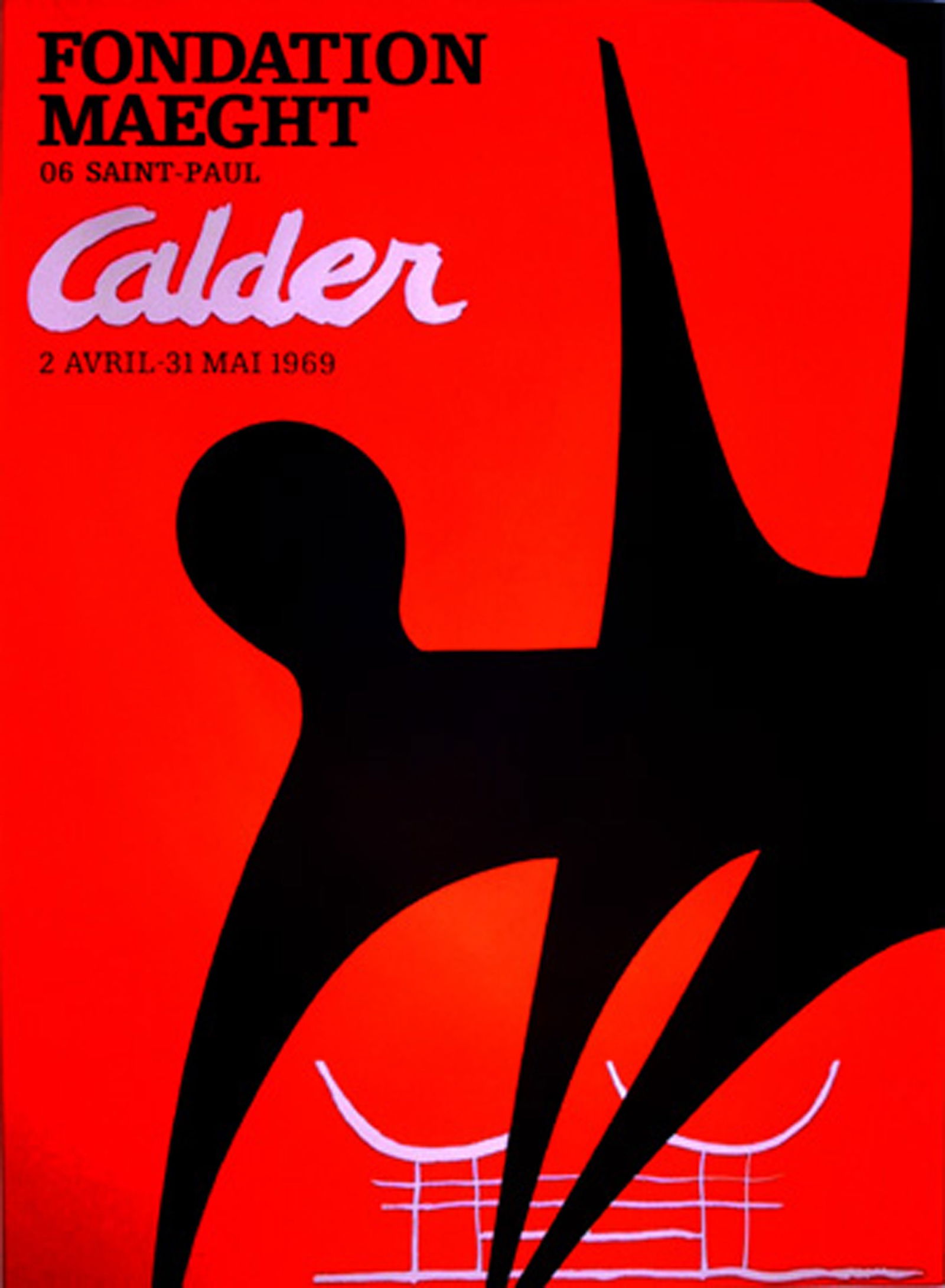 Alexander Calder, Fondation Maeght, Poster: Artist: Alexander Calder, American (1898 - 1976) Title: Fondation Maeght Year: 1969 Medium: Poster Size: 27 x 19.5 in. (68.58 x 49.53 cm)