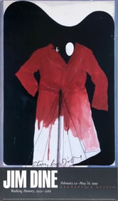 Jim Dine, Walking Memory Guggenheim Exhibition Poster, Poster mounted to foamboard