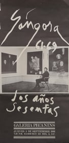 Leonel Gongora, Los Anos Sesentas Exhibition at Galeria Pecanins, Poster