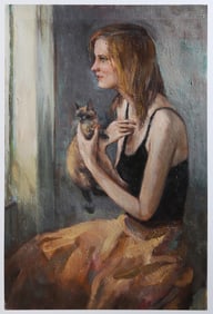 After Marshall Goodman, Woman with Cat, Poster