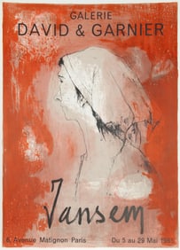 Jean Jansem, Exhibition at Galerie David & Garnier, Lithograph Poster