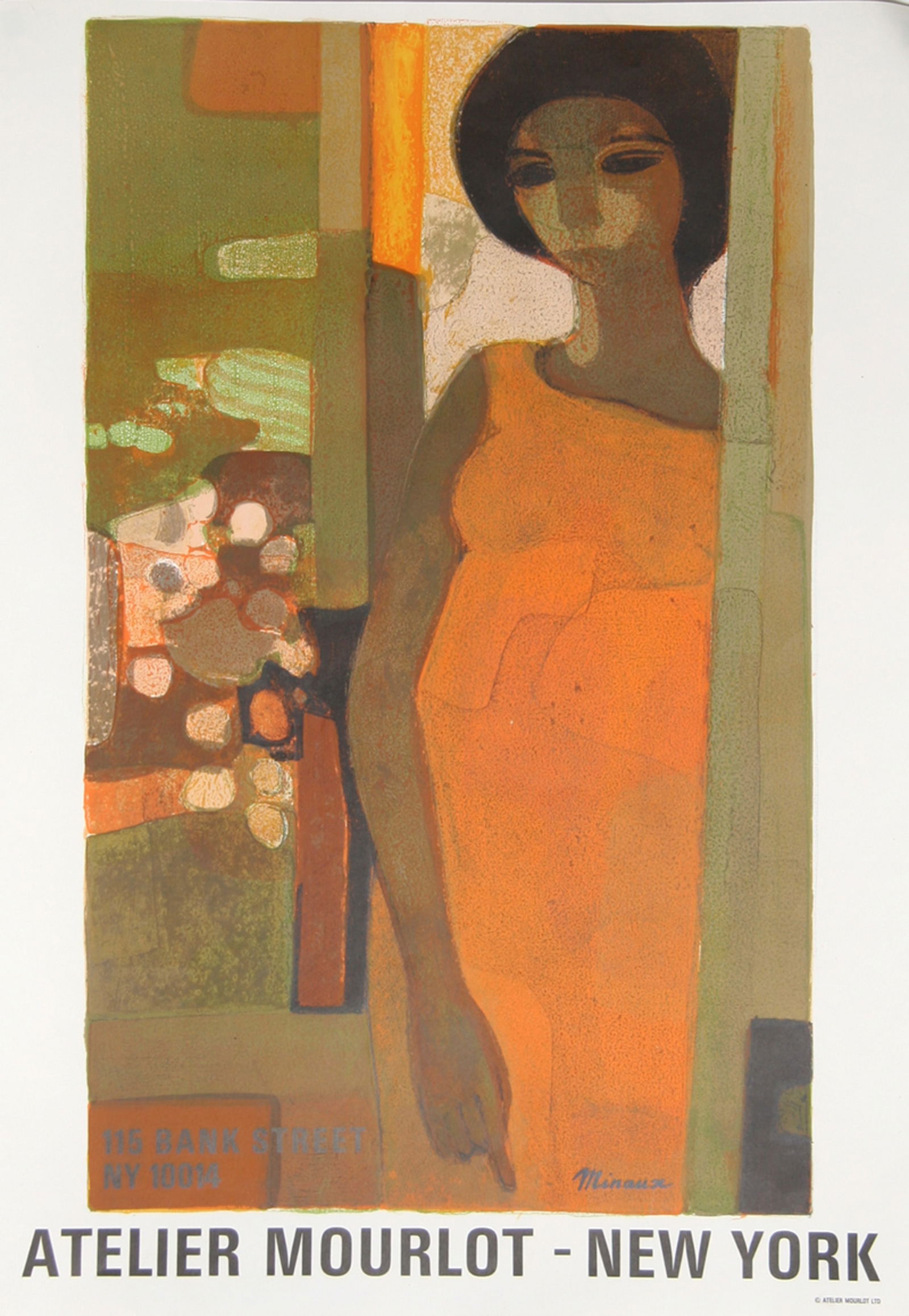 Andre Minaux, Atelier Mourlot - New York, Lithograph Poster: Artist: Andre Minaux, French (1923 - 1986) Title: Atelier Mourlot - New York Year: circa 1960 Medium: Lithograph Poster Size: 27.5 x 20 in. (69.85 x 50.8 cm)