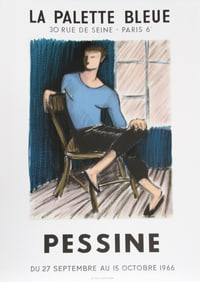 Pessine, La Palette Bleue, Lithograph Poster