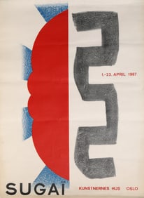 Kumi Sugai, Kunstnernes Hus, Oslo, Lithograph Poster