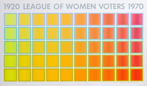 Richard Anuszkiewicz, 1920 League of Women Voters, Screenprint Poster on wove paper