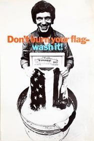 George Lois, Don't Burn Your Flag - Wash It, Poster