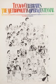 Al Hirschfeld, Met Opera Centennial Poster, Poster