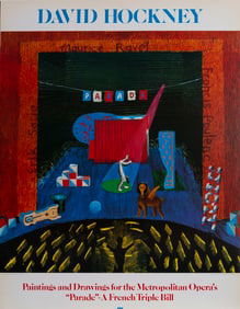 David Hockney, The Set For the Parade, Poster on foamcore