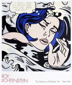 Roy Lichtenstein, Drowning Girl, Screenprint Poster