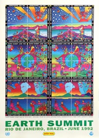 Peter Max, Earth Summit, Poster