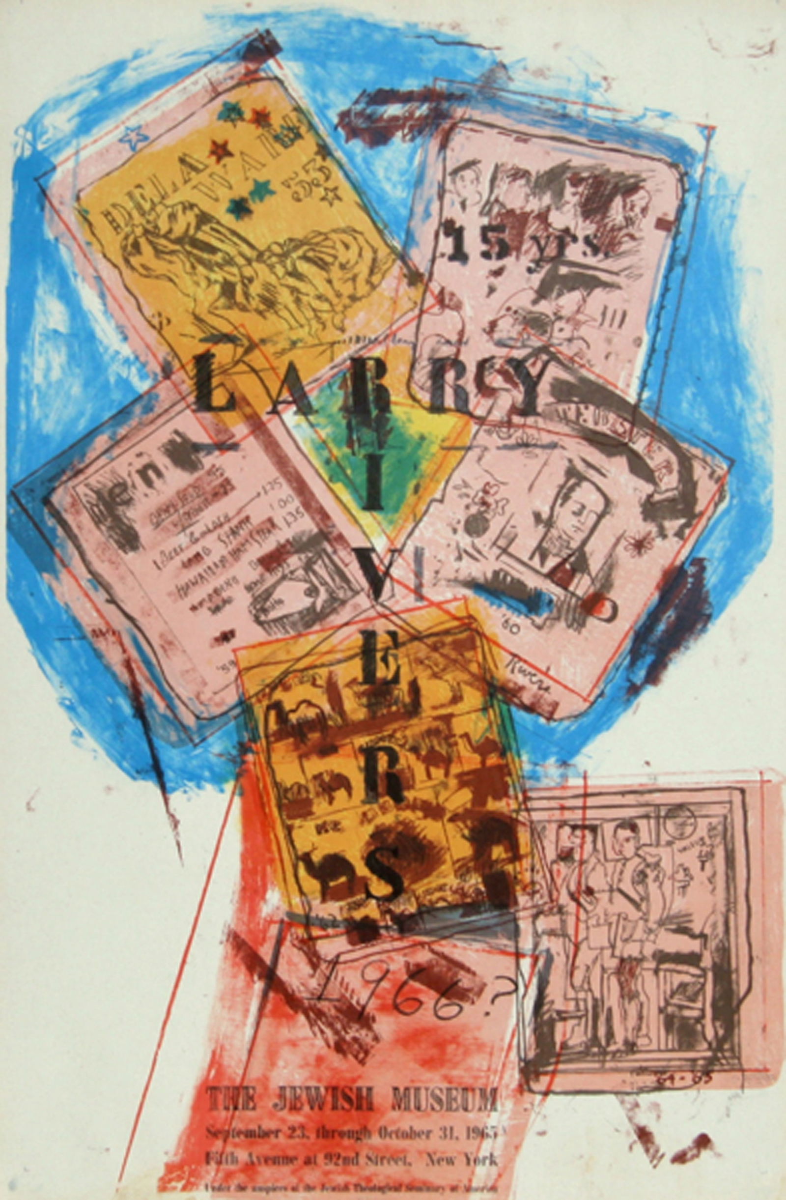 Larry Rivers, The Jewish Museum, Poster: Artist: Larry Rivers, American (1923 - 2002) Title: The Jewish Museum Year: 1965 Medium: Poster Size: 23 in. x 35 in. (58.42 cm x 88.9 cm)